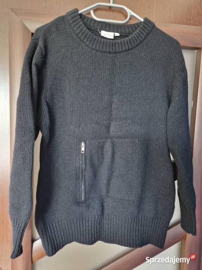 czarny gruby sweter Pozostałe mazowieckie Tłuszcz