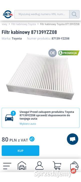 Filtr kabinowy Toyota Olecko