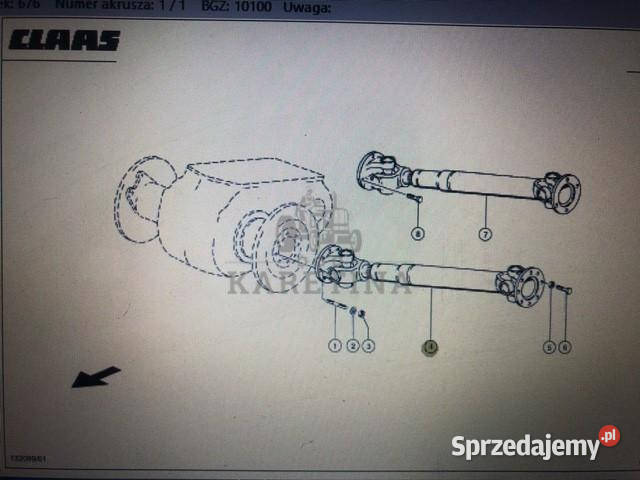 Claas Lexion Terra Track Wał Przegubowy Jastrzębniki