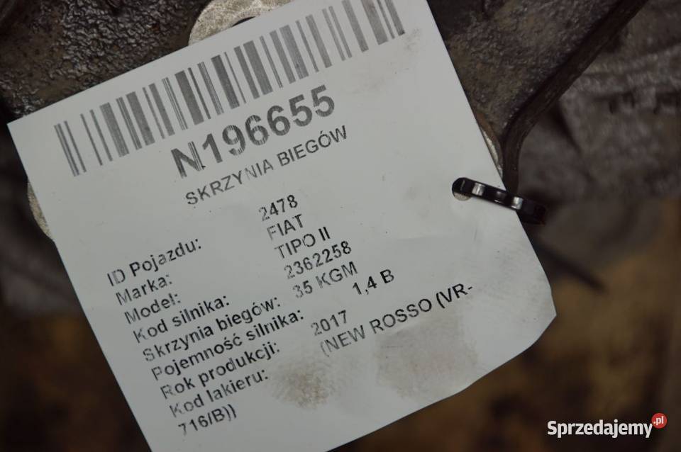 SKRZYNIA BIEGÓW FIAT TIPO II 14 T Lipno