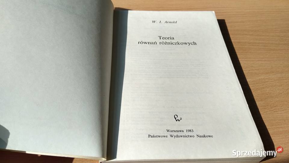 Teoria równań różniczkowych WI Arnold Gdańsk