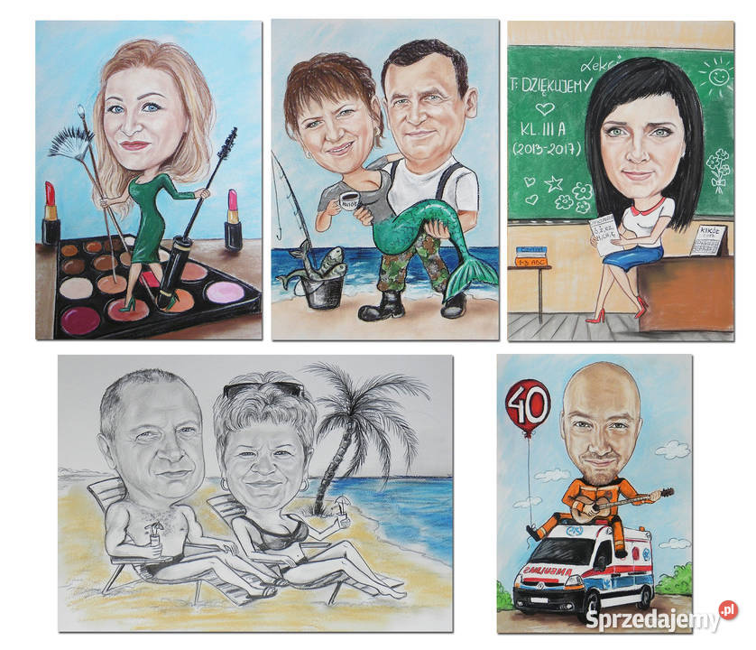 Karykatura portret ze zdjęcia A3 jedna osoba Bielsko-Biała