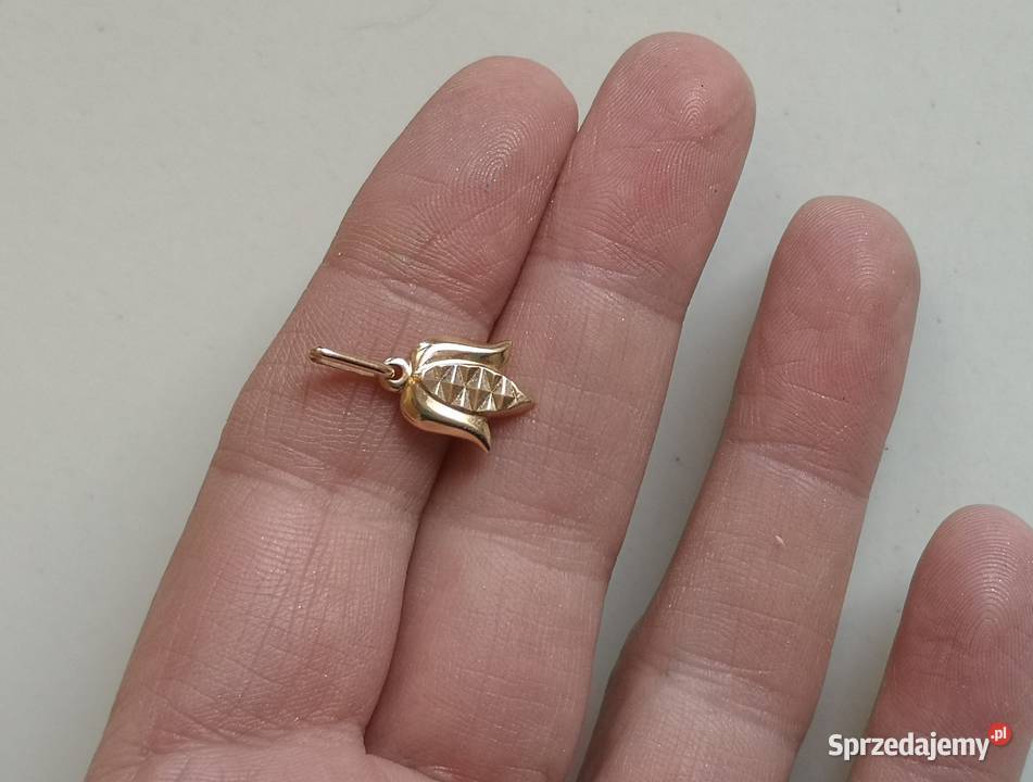 złota zawieszka tulipan złoto 583