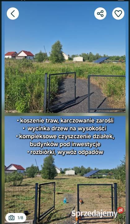 Koszenie trawy karczowanie zarośli wycinka drzew Sulęcin