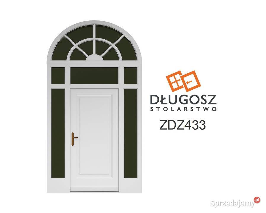 Drzwi DŁUGOSZ zewnętrzne łukowe naświetla Dom i Ogród Opole