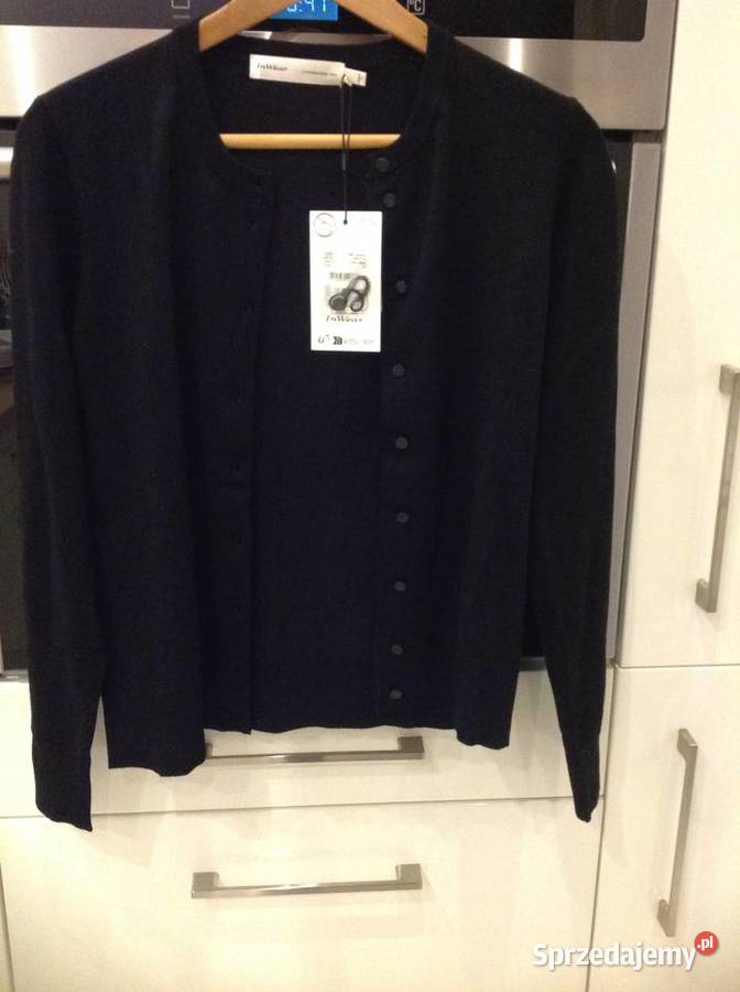Sweter Czarny Damski Rozpinany IN WEAR S NOWY Nowa Sól