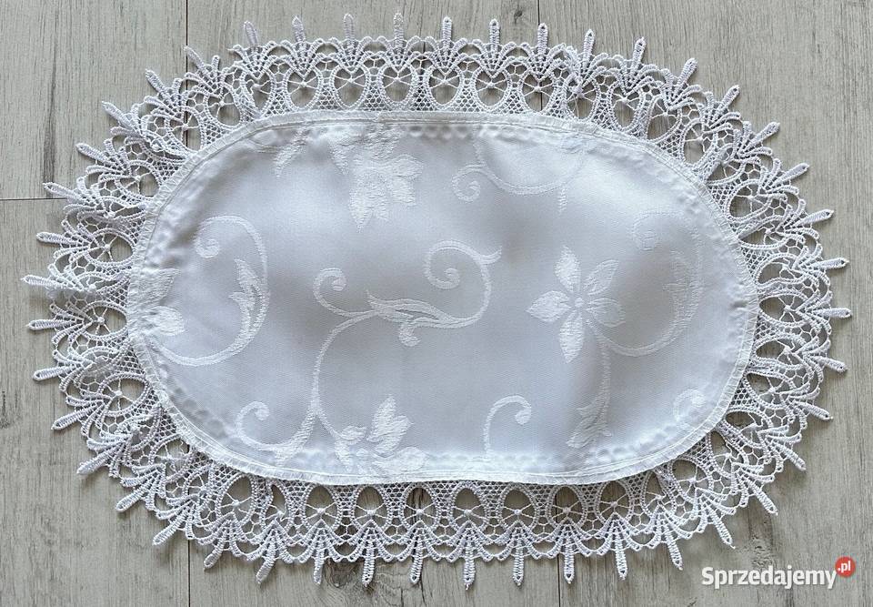 NOWA serwetka biała haftowana do koszyczka sprzedam
