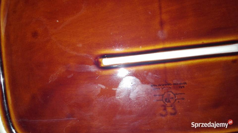 Talerzyk z lat PRL beżowy Ceramika i szkło