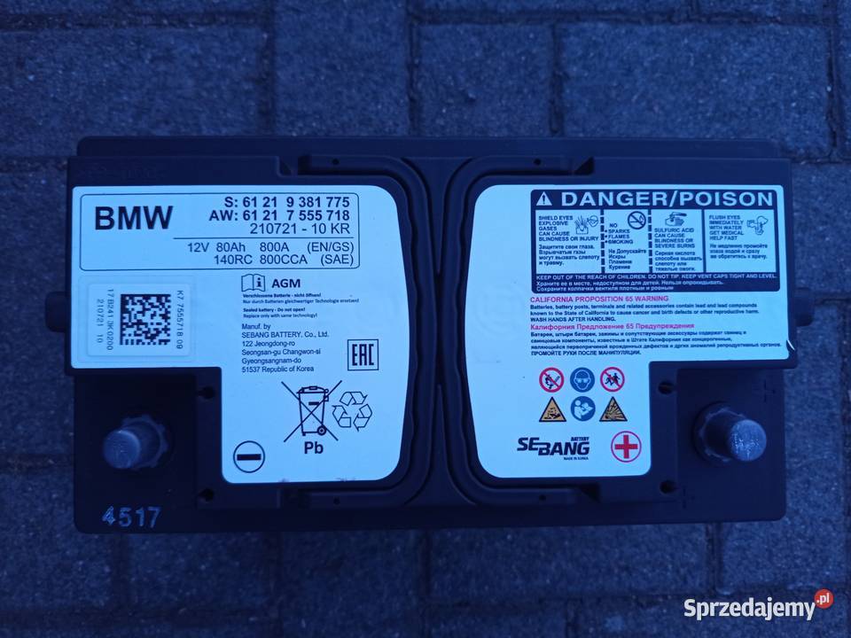 Akumulator Agm BMW 12v 80ah 800A Rzeszów