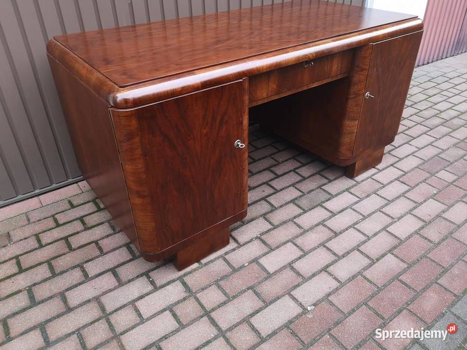 Biurko ARTDECO Orzech Zgrabne Stare Antyk Swarzędz