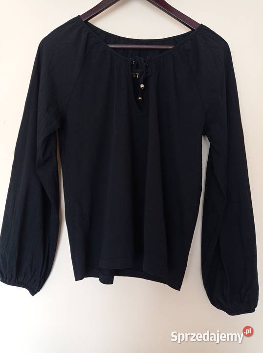 Czarna bawełniana bluzka Hajnówka