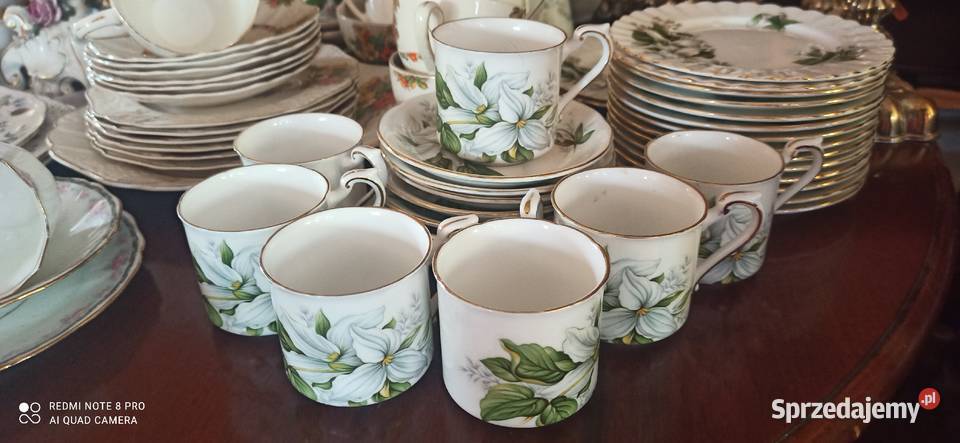 Filiżanka z talerzykiem deserowym Royal Albert Porcelana i szkło pomorskie