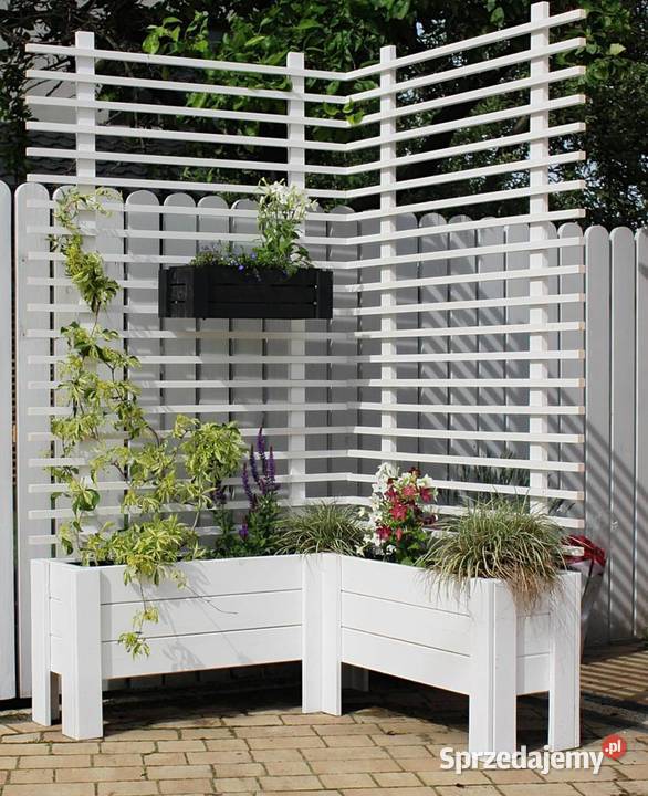 Donica Narożna W5 z Kratką Lakierowana Donice ogrodowe