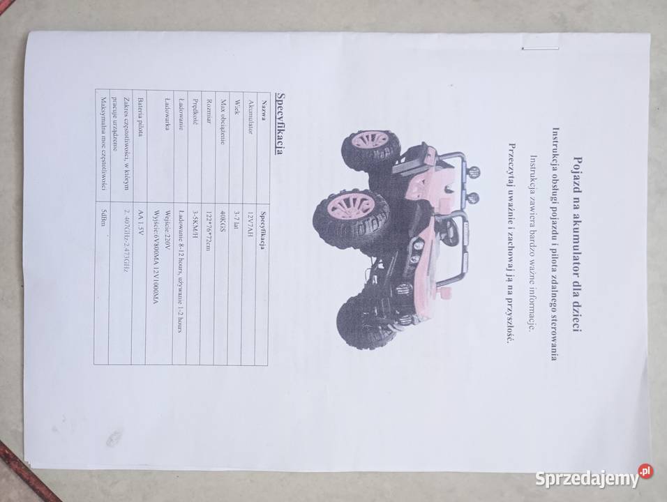 AUTKO ELEKTRYCZNE DUŻE nowe DO JAZDY DZIECKA Pojazdy elektryczne i spalinowe