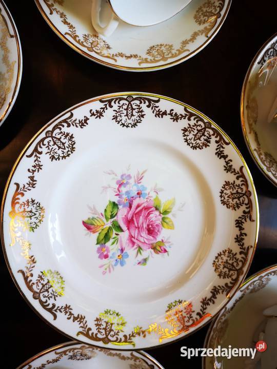 Filiżanka na podstawce z 2 talerzykami 22 ct Gdańsk