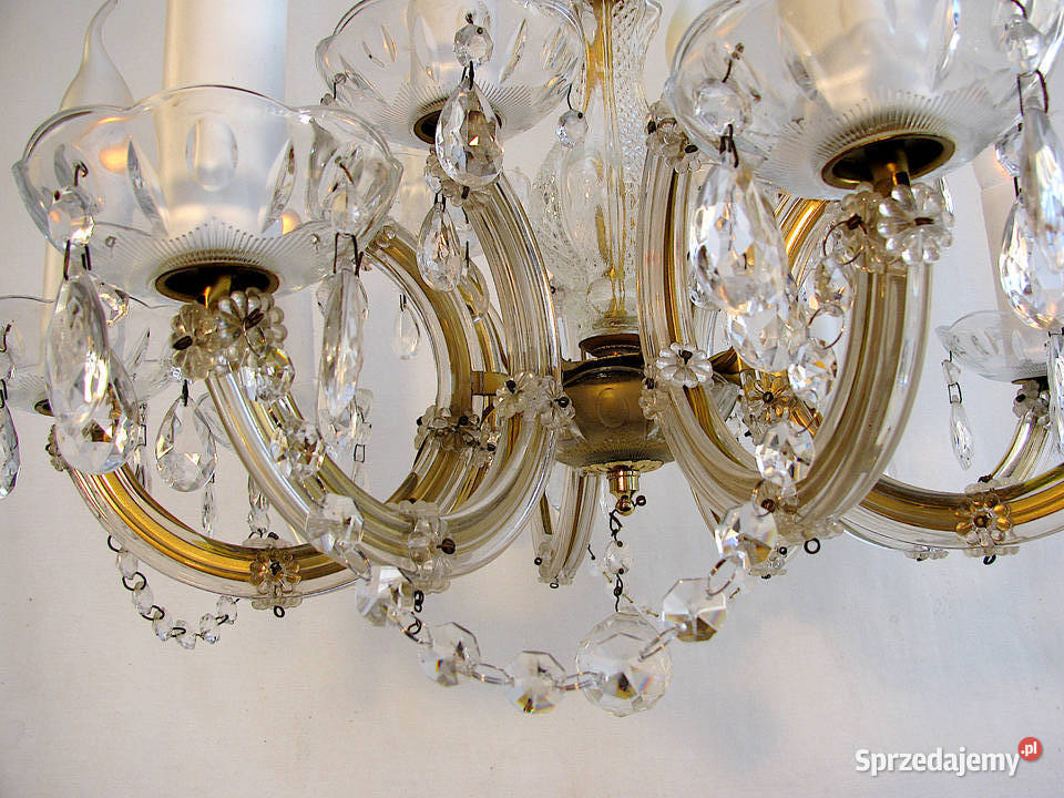 Żyrandol Kryształki 12 ramion zachodniopomorskie Szczecinek sprzedam
