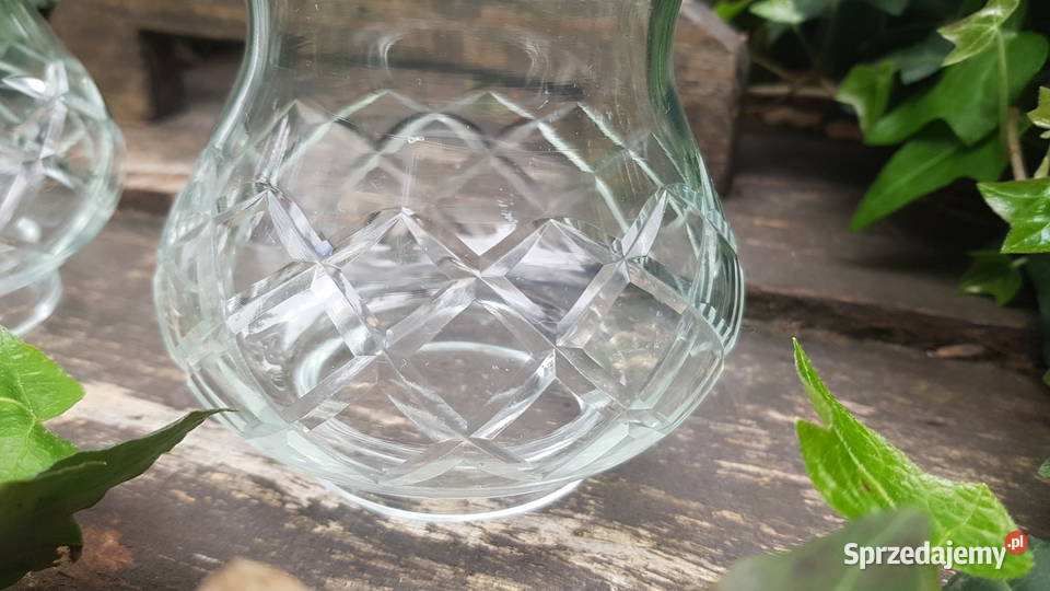 Dwa kryształowe klosze śląskie Myszków