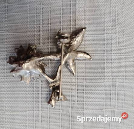 Broszka z perłą posrebrzane Katowice