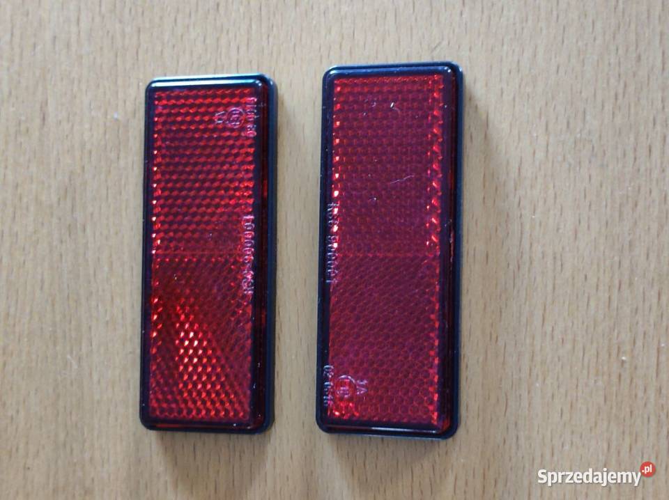 czerwone odblaski prostokątne ostrzegawcze Kielce