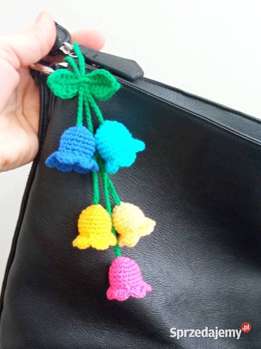 Dzwoneczki wykonane na szydełku zawieszka Łask