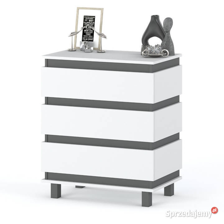 Komoda Do Sypialni 3 Szuflady Zebra 83 Pojemna Elbląg