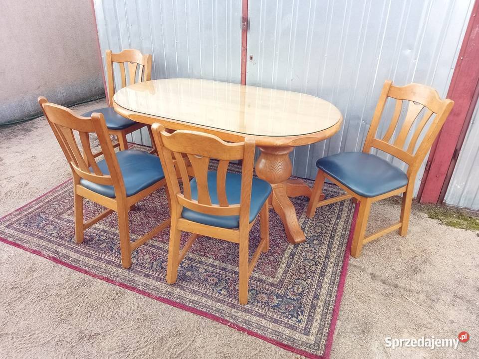 Stół plus krzesła sprzedam Borówno sprzedam