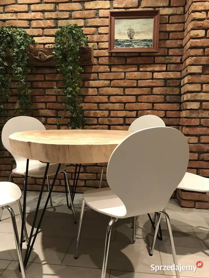 Stół do jadalni z pnia drzewa monolit harpin 74cm Kostrzyn