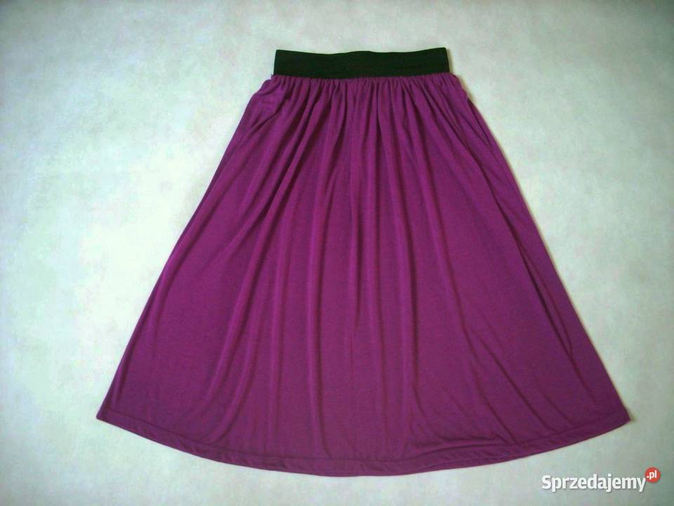 Wrzosowa lejąca spódnica wiskoza 34 36 Spódnice i sukienki Nowy Sącz