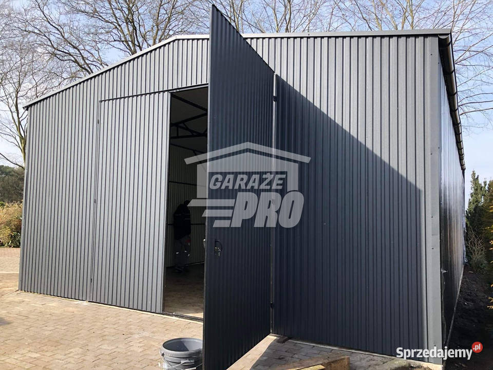 Hala Garaz blaszany 6x7 Brama dwuskrzydłowa Zgorzelec