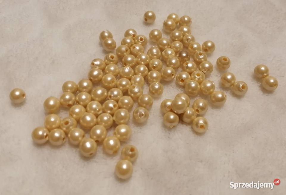 Koraliki 5mm kremowy ecru beżowy 88 8 Kreatywne