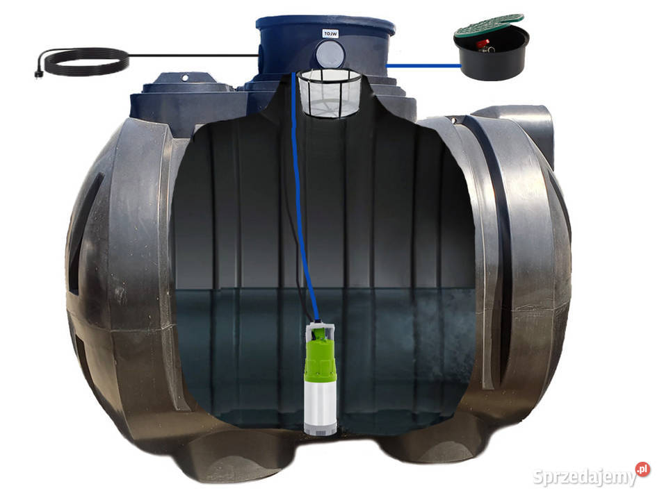 ZBIORNIK NA DESZCZÓWKĘ 4500L FILTR POMPA ZESTAW Zbiorniki na deszczówkę Zielona Góra sprzedam