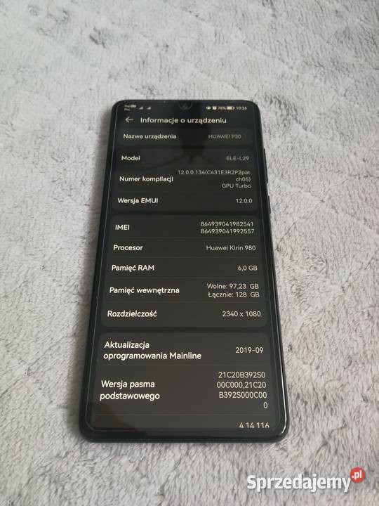 Smartfon Huawei P30 128GB 6GB RAM Zestaw IGŁA Ostrów Wielkopolski sprzedam