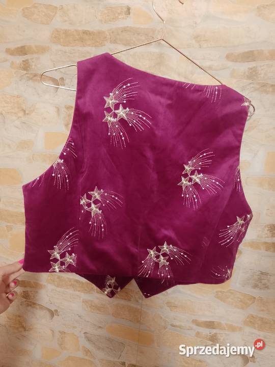 2XL3XL Welurowa haftowana kamizelka garniturowa Inny wzór Kraków