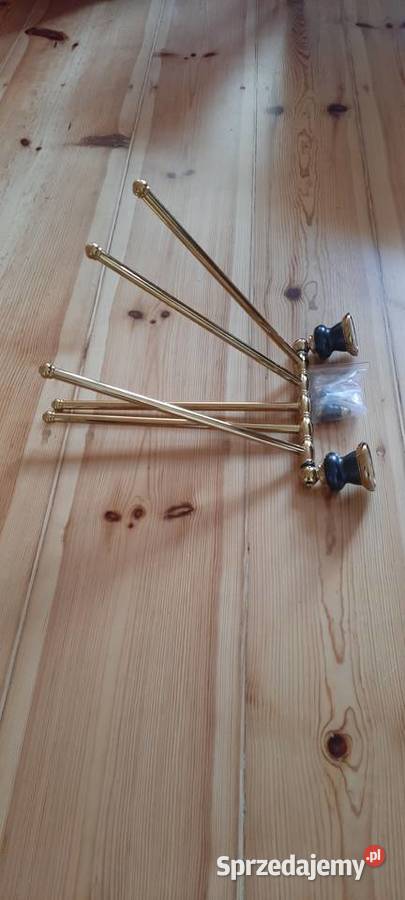 złoty uchwyt na ręczniki vintage retro 5ramienny wielkopolskie Poznań
