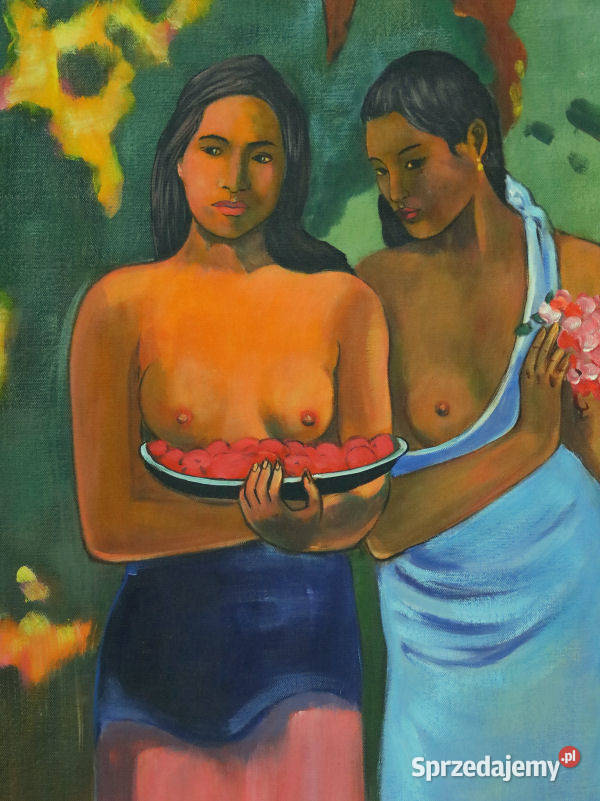 Dwie Tahitanki z mango Paul Gauguin Obraz olejny Malarstwo Wrocław