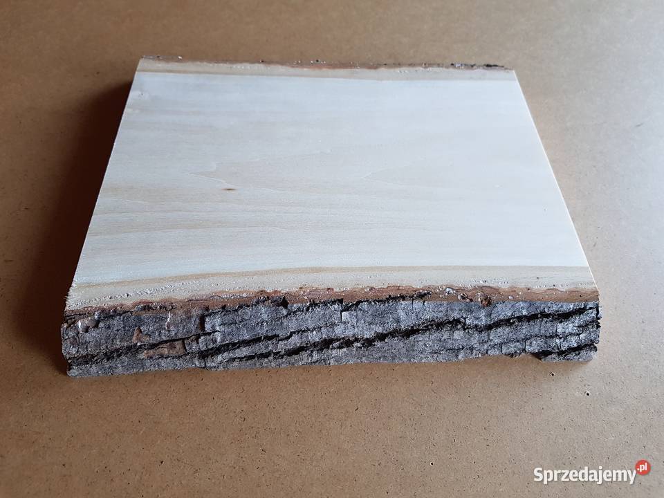 Deska lipowa z korą 25x125x25 rzeźba ikony Rękodzieło Łódź sprzedam