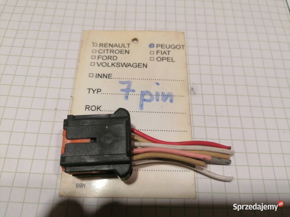 wtyczka do lusterka 5pin9pinPeugeot 206 lift 206 Piotrków Trybunalski