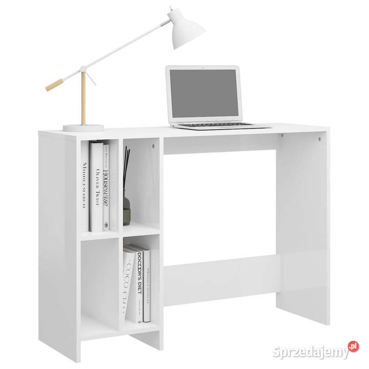 Biurko pod laptopa białe wysoki połysk 1025 x 35 mazowieckie Warszawa