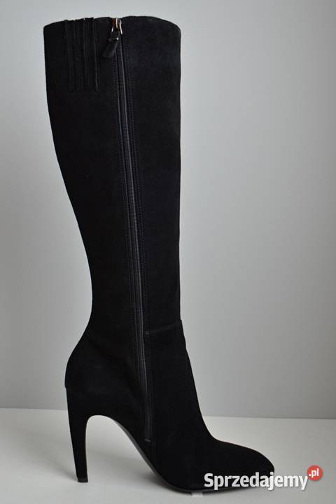 ZAMSZOWA POEZJA super kozaki szpilki Via Spiga skóra sprzedam