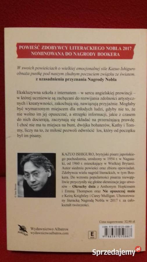 Nie opuszczaj mnie KAZUO ISHIGURO miękka mazowieckie