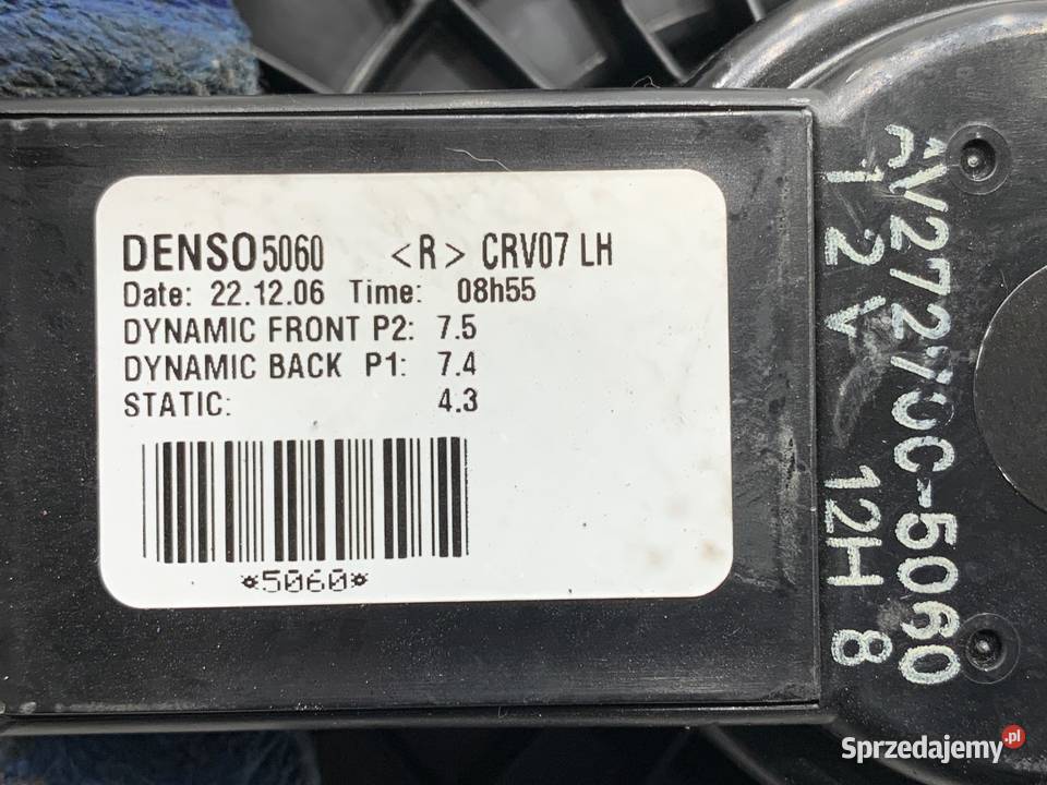 DMUCHAWA NAWIEWU HONDA CRV III AV2727005060 osobowe