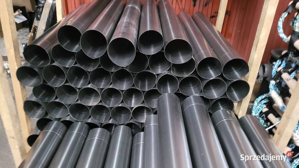 Nierdzewny kominek na rurę 200mm kolanka rury