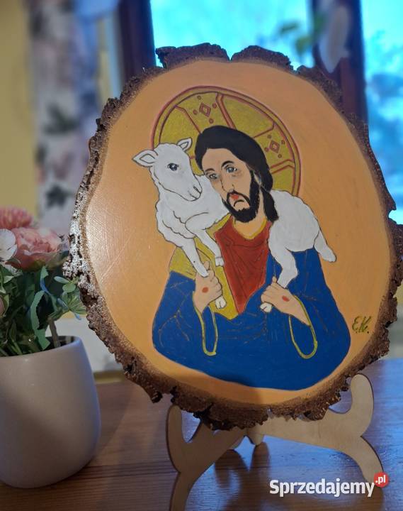 Obraz malowany ręcznie na plastrze brzozy podkarpackie Strzyżów sprzedam