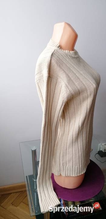 DAMSKI BEŻOWY SWETER RESERVED RUK 40 EUR L Łódź sprzedam