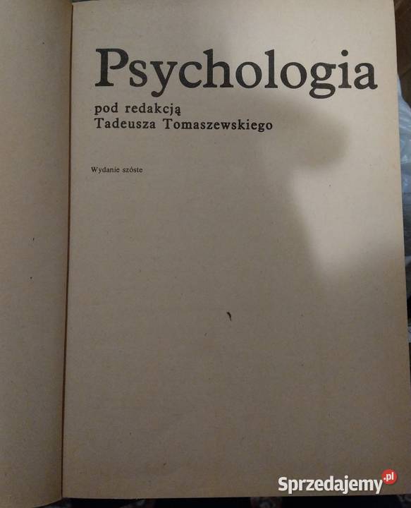 Psychologia Tadeusz Tomaszewski GRUBA wysyłka Warszawa sprzedam