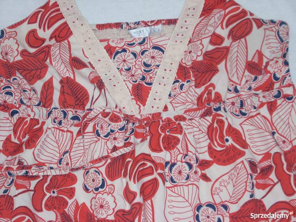 NEXT Bluzka Tunika Haft Bawełna Ciąża 46 Nowy Sącz