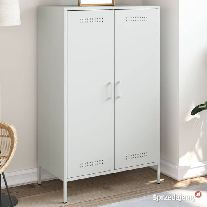 Szafka biała 68x39x113 stal WM842969 Warszawa