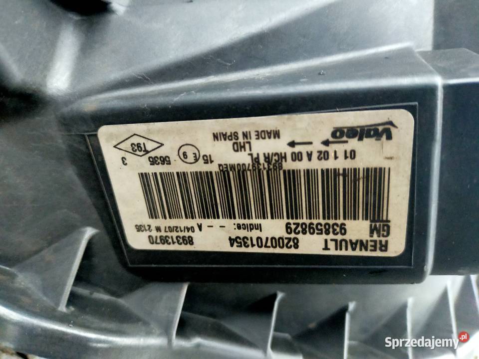 Sprzedam reflektory Valeo do Opel Vivaro używane Słotwina