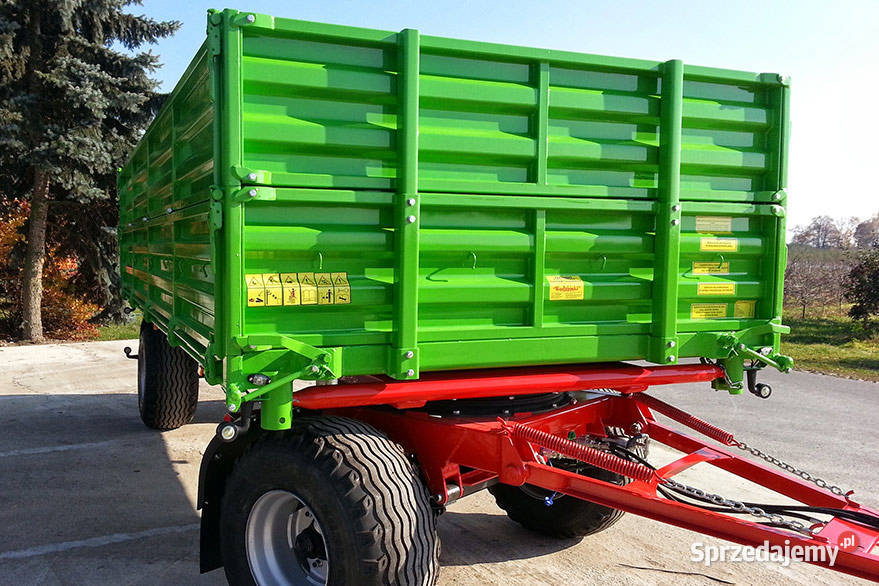 Przyczepa rolnicza dwuosiowa wywrotka Wodziński nieuszkodzony Rogóźno