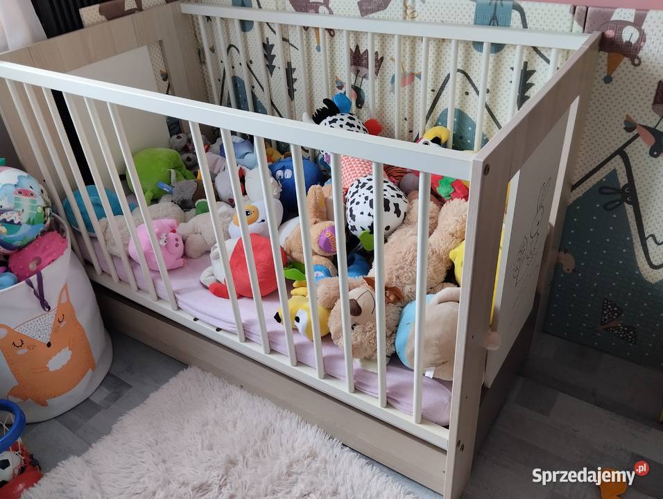 Łóżeczko niemowlęce Klupś Zajączek z materacem